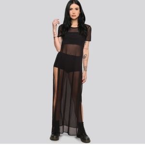 Night Train Sheer Maxi Dress